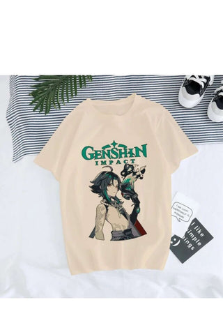 Xiao Genshin Impact Anime Print Unisex T-Shirt XIGITS001