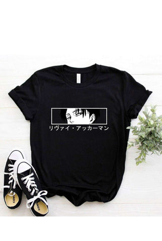 Levi Ackerman Attack on Titan Anime Print Unisex T-Shirt LAAOTTS005