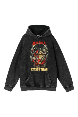 EREN YEAGER ATTACK ON TITAN ANIME PRINT UNISEX HOODIE EYAOTH-007