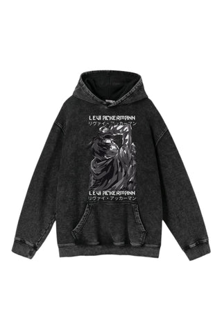 Levı Ackermann Attack On Tıtan Anime Print Unisex Hoodie LAAOTH-001