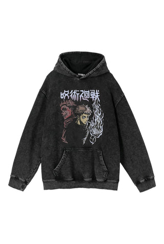 Itadori & Sukuna Jujutsu Kaisen Anime Print Unisex Hoodie ISJKH-002