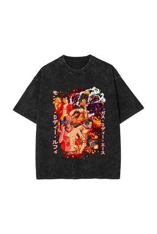 Ace&Luffy One Piece Print Unisex T-Shirt ALOPTS-001