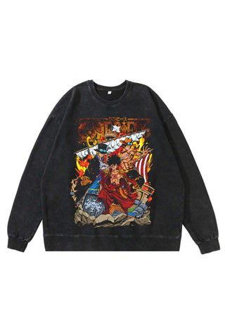 One Piece Unisex Print Sweatshirt