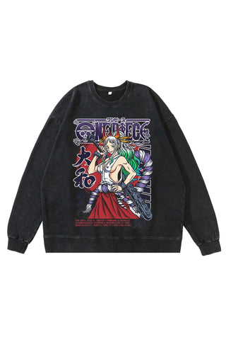 Yamata One Piece Unisex Print Sweatshirt