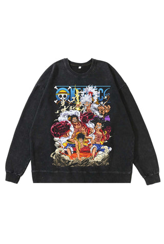 Luffy One Piece Unisex Print Sweatshirt