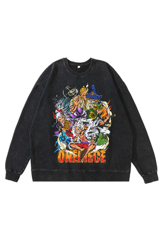 One Piece Unisex Print Sweatshirt