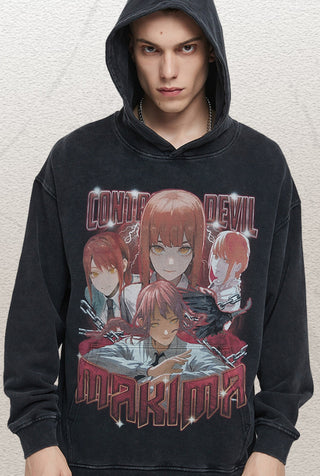 Makima Chainsaw Man Anime Print Unisex Hoodie MCMH-001